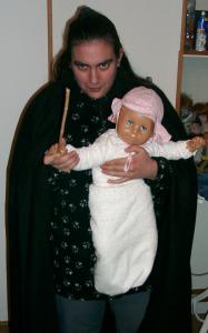 Birgit Jung beim zaubern