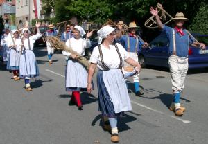 Die Erwachsenen der TVG Starkenburg beim Winzerfestumzug in Bensheim