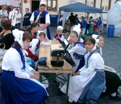 Vor der Aufführung.