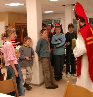Der Nikolaus ist da.