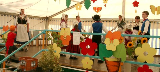 Die Kinder- und Jugendlichen der TVG Starkenburg nach der Aufführung